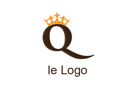 crown on letter q logo