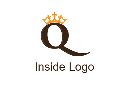 crown on letter q logo