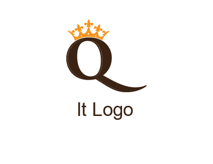 crown on letter q logo
