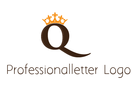 crown on letter q logo