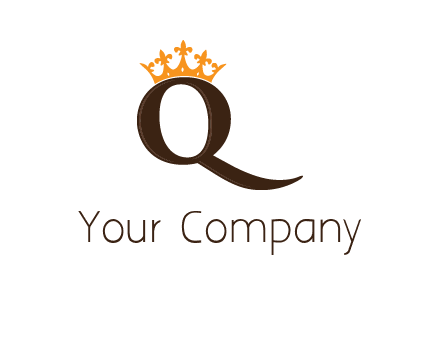 crown on letter q logo