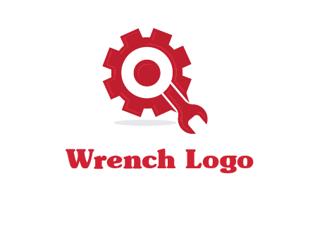 gear and wrench forming letter q logo