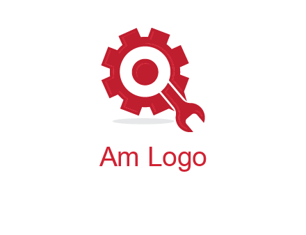 gear and wrench forming letter q logo