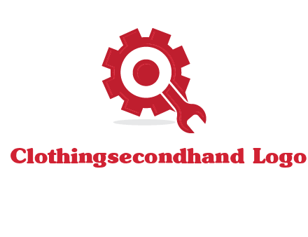 gear and wrench forming letter q logo