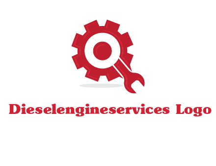 gear and wrench forming letter q logo