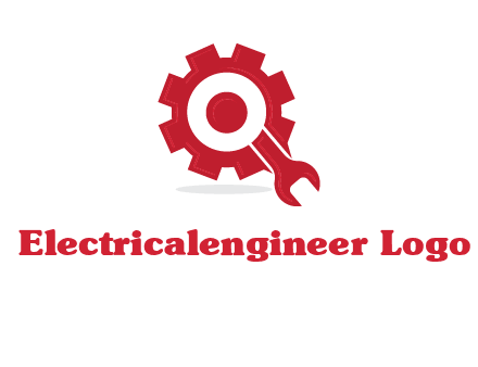 gear and wrench forming letter q logo