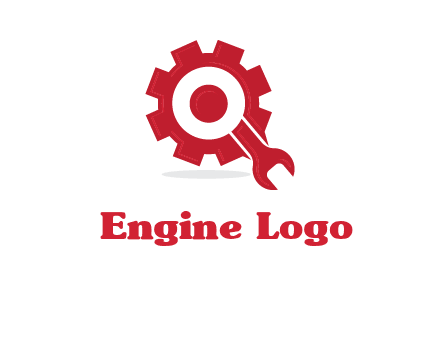 gear and wrench forming letter q logo
