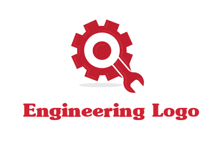 gear and wrench forming letter q logo