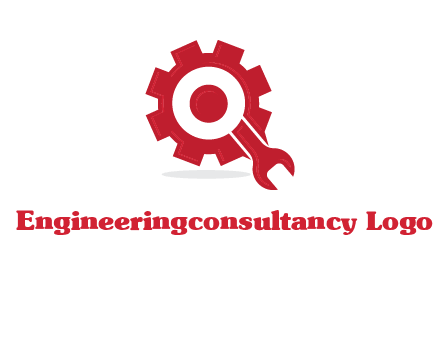 gear and wrench forming letter q logo