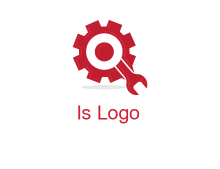 gear and wrench forming letter q logo