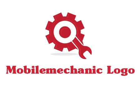 gear and wrench forming letter q logo