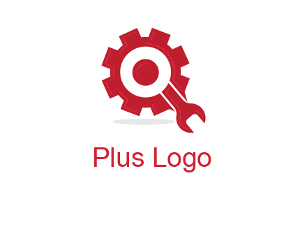 gear and wrench forming letter q logo