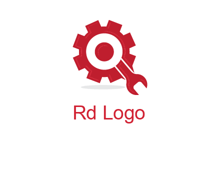 gear and wrench forming letter q logo