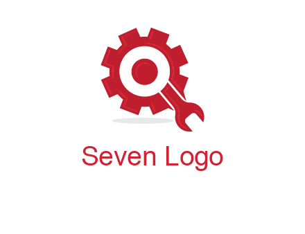 gear and wrench forming letter q logo