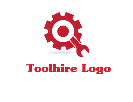 gear and wrench forming letter q logo