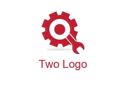 gear and wrench forming letter q logo