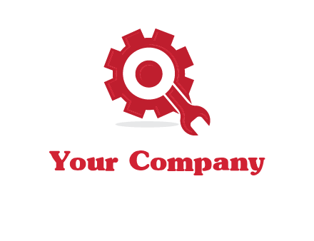 gear and wrench forming letter q logo