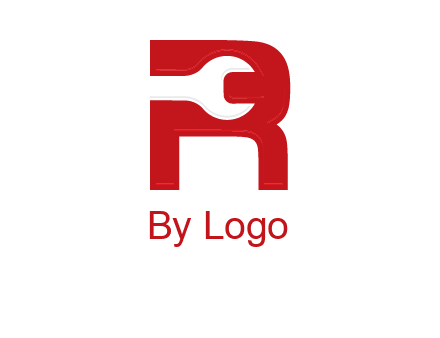 Open End Wrench inside r logo