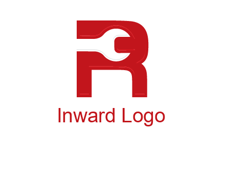 Open End Wrench inside r logo
