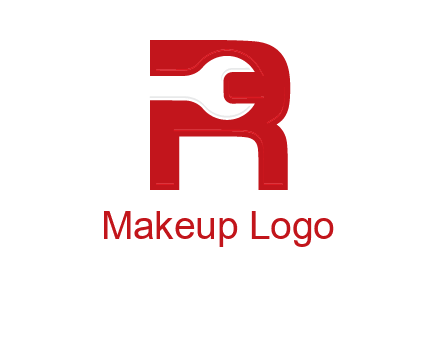 Open End Wrench inside r logo
