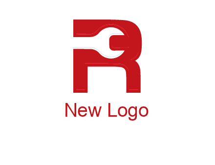 Open End Wrench inside r logo