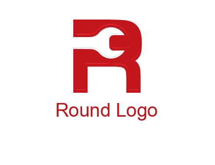 Open End Wrench inside r logo