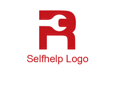 Open End Wrench inside r logo