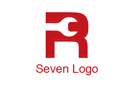 Open End Wrench inside r logo