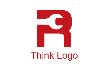 Open End Wrench inside r logo