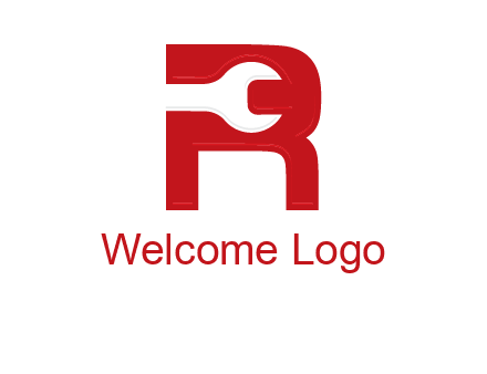 Open End Wrench inside r logo