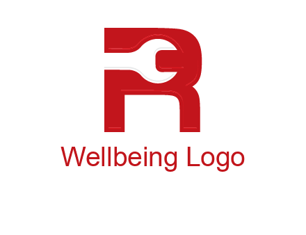 Open End Wrench inside r logo