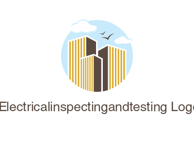 circle sky with buildings logo illustration