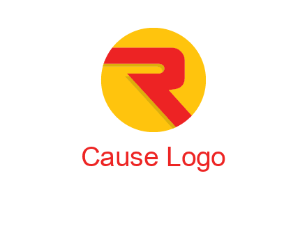 letter r inside circle logo