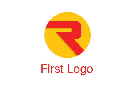letter r inside circle logo