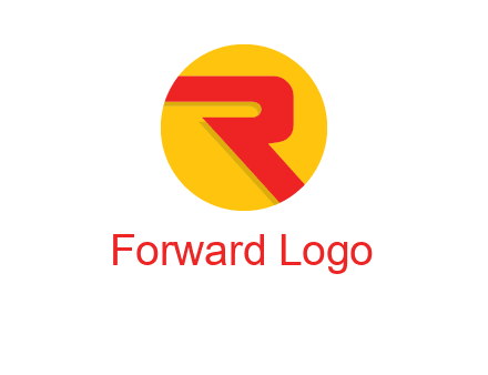 letter r inside circle logo