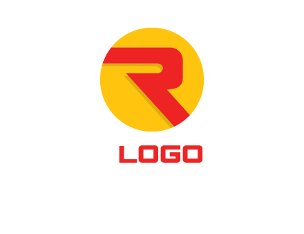 letter r inside circle logo