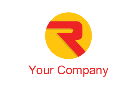letter r inside circle logo