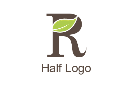 Leaf Inside letter r logo