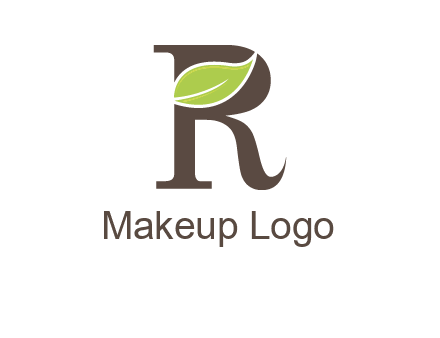 Leaf Inside letter r logo