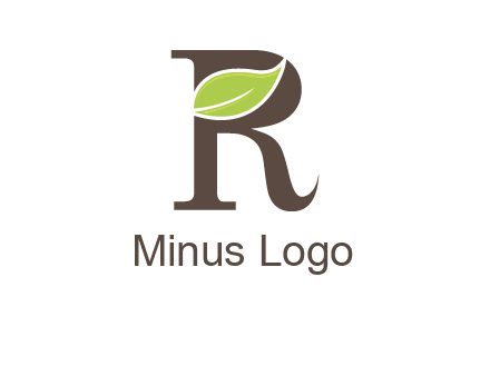 Leaf Inside letter r logo