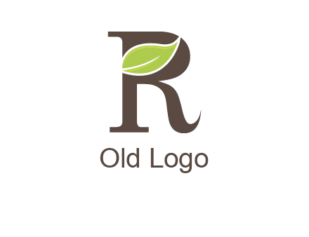 Leaf Inside letter r logo