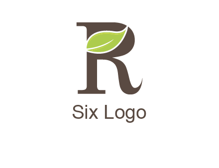 Leaf Inside letter r logo