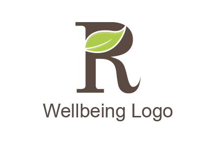 Leaf Inside letter r logo