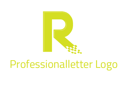 letter r inside digital pixels logo