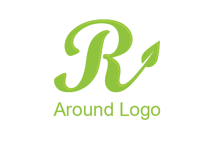 letter r with leaf logo