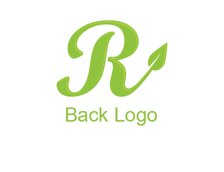 letter r with leaf logo
