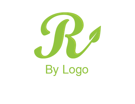 letter r with leaf logo