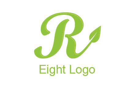 letter r with leaf logo