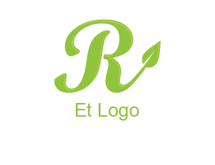 letter r with leaf logo