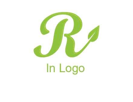 letter r with leaf logo